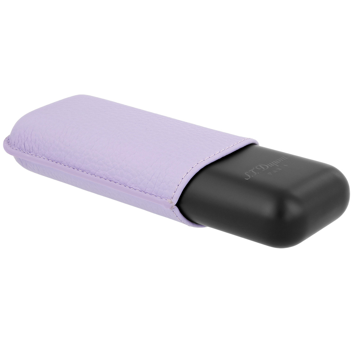 MATT BLACK AND LILAC CASE FOR 2 CIGARS