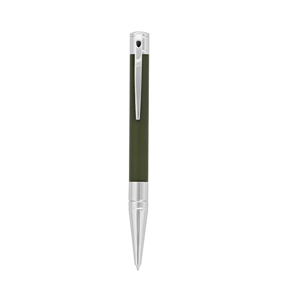 D-INITIAL BALLPOINT PEN IN KHAKI LACQUER AND SILVER METAL